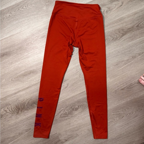 PINK Victoria’s Secret Cozy Leggings | Burnt Orange | High Rise | Size Small - Picture 1 of 7